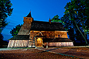 Dřevěný kostel v podhůří polského pohoří Gorce, rok 2012