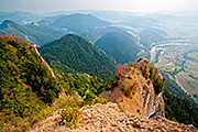 Pohoří Pieniny na slovensko-polském pomezí - výhled z vrcholu Tři koruny, rok 2012